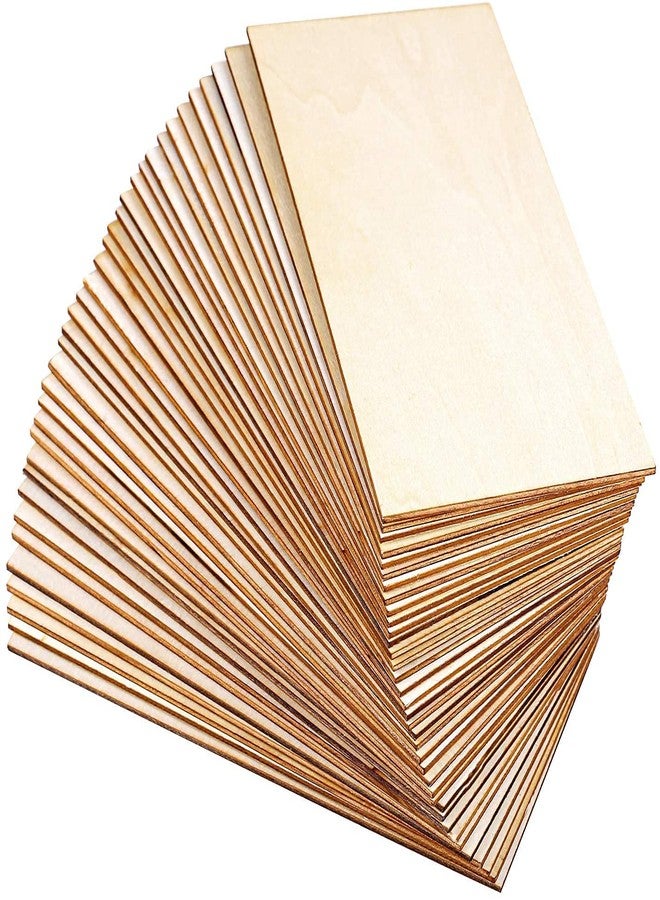 Cliths 36 Pack Blank Wood Sheets 3 x 5 cm Rectangle Unfinished Wood Pieces for DIY Crafts Painting, Christmas Ornaments and Home Decor - Image 1